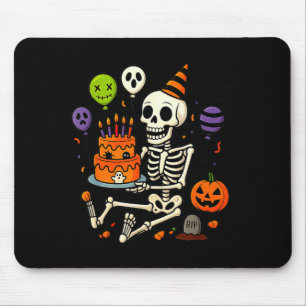 Het is mijn verjaardag skelet Fijne Halloween-fees Muismat