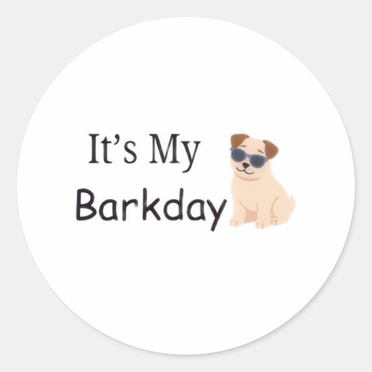 Het is mijn verjaardag sticker voor honden (Voorkant)