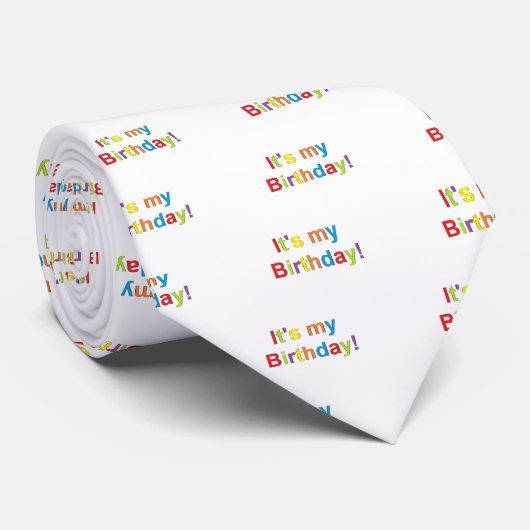 "Het is mijn verjaardag!" Stropdas (Opgerold)