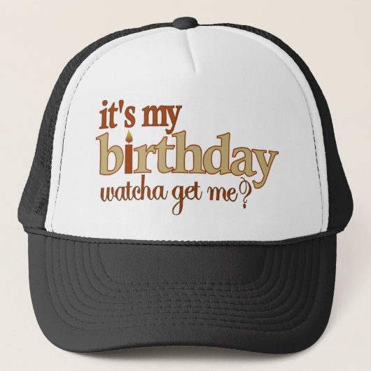 Het is mijn verjaardag trucker pet (Voorkant)