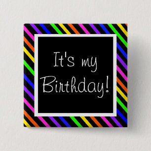 Het is mijn verjaardag! vierkante button 5,1 cm