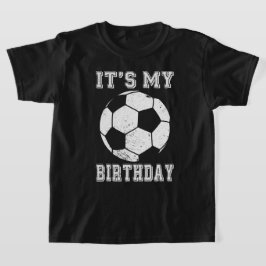 Het is mijn verjaardag Voetbalontwerp T-shirt