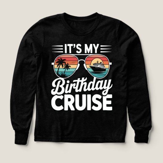 Het Is Mijn Verjaardagscruise Retro Zonnebril (Voorkant)