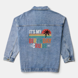 Het Is Mijn Verjaardagscruise Retro Zonnebril Denim Jacket