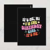 Het is mijn verjaardagsfeest meisjes briefkaart (Voorkant / Achterkant)