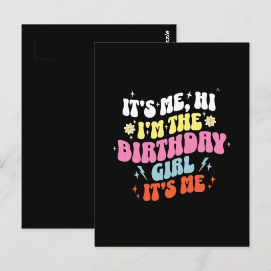 Het is mijn verjaardagsfeest meisjes briefkaart (Voorkant / Achterkant)