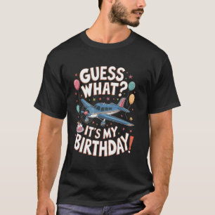 Het is mijn verjaardagsfeest vliegtuig thema verja t-shirt