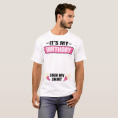 Het is mijn verjaardagsfeestoutfit Schattigee meis T-shirt (Voorkant volledig)