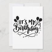 Het is mijn verjaardagsscript - grillige ballon kaart (Voorkant)