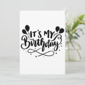 Het is mijn verjaardagsscript - grillige ballon kaart (Staand voorkant)