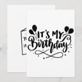 Het is mijn verjaardagsscript - grillige ballon kaart (Voorkant / Achterkant)
