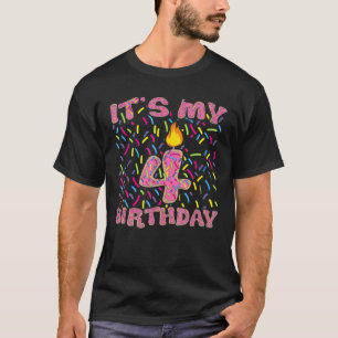 Het is mijn vierde verjaardag meisje van vier jaar t-shirt