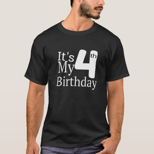 Het is mijn vierde verjaardag t-shirt (Voorkant)