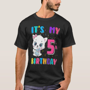 Het is mijn vijfde verjaardag meisje van vijf jaar t-shirt