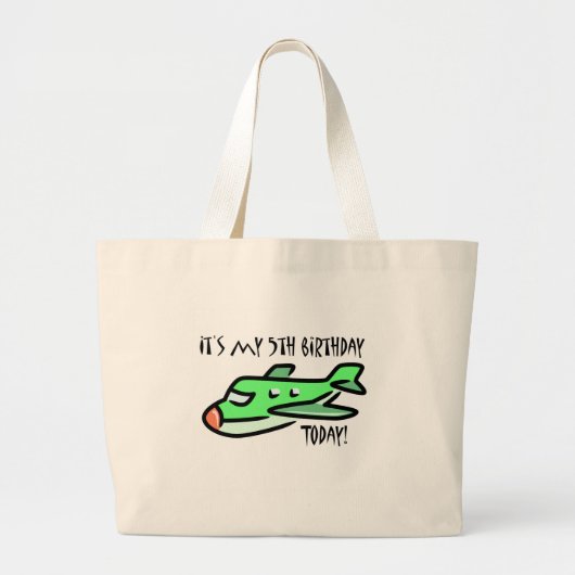 Het is mijn vijfde verjaardag vandaag grote tote bag (Voorkant)
