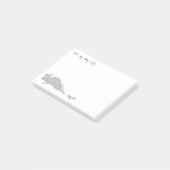 Het is mijn vrije dag Schattigee slaapkat Post-it® Notes (Schuin)