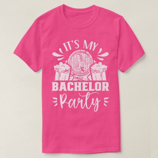 Het is mijn vrijgezellenfeest Bruidegom Bruid Team T-shirt (Design voorkant)