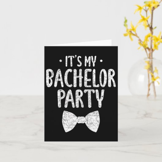 Het is mijn vrijgezellenfeest bruiloft bruidegom g kaart (Gele Bloem)