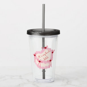 Het is mijn vrijgezellenfeest Coquette Cake Brui Acryl Drinkbeker