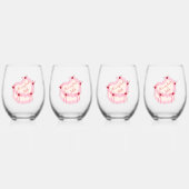 Het is mijn vrijgezellenfeest | Coquette Cake Brui Wijnglas Zonder Voet (Voorkant)