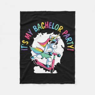 Het is mijn vrijgezellenfeest Eenhoorn Bruidegom H Fleece Deken