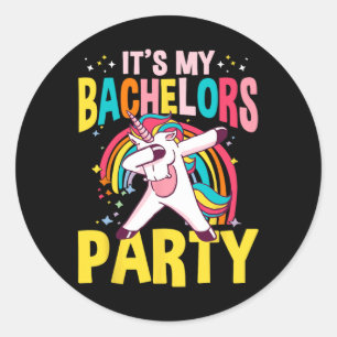 Het is mijn vrijgezellenfeest voor de bruidegom on ronde sticker