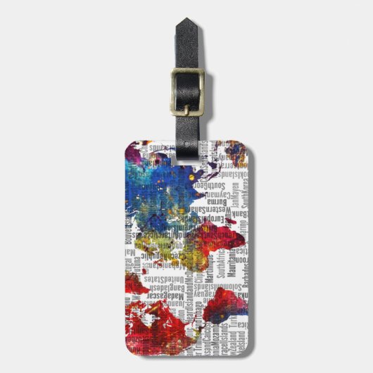 Het is mijn wereld bagagelabel (Voorkant verticaal)