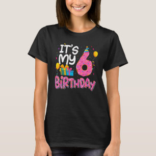 Het is mijn zesde verjaardag Donut Girls Boys Part T-shirt