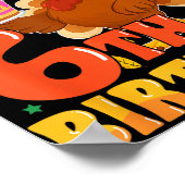 Het is mijn zesde verjaardag Funny Turkey Thanksgi Poster (Hoek)