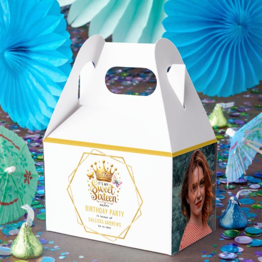 Het is mijn zestiende verjaardag bedankdoosjes (Feest)