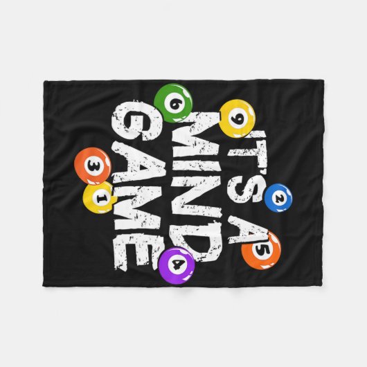 Het is Mind Game Snooker Pool biljartspeler Fleece Deken (Voorkant (Horizontaal))