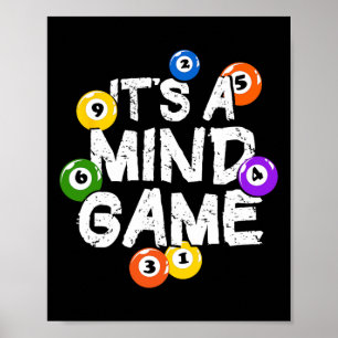 Het is Mind Game Snooker Pool biljartspeler Poster