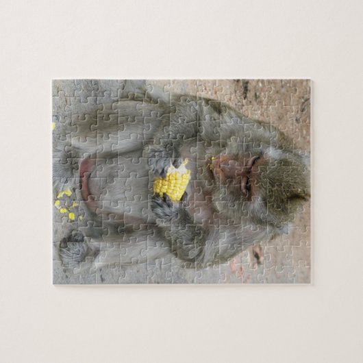 Het is Mine! .. Wild Thai Macaque Monkey Legpuzzel (Horizontaal)