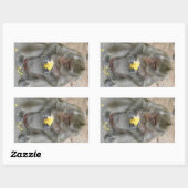 Het is Mine! .. Wild Thai Macaque Monkey Rechthoekige Sticker (Vel)