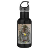 Het is Mine! .. Wild Thai Macaque Monkey Waterfles (Voorkant)