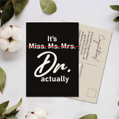 Het is Miss Mrs Dr. Eigenlijk grappig Afstuderen Briefkaart