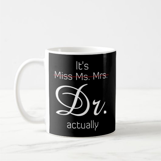Het is Miss Mrs Dr Koffiemok (Links)