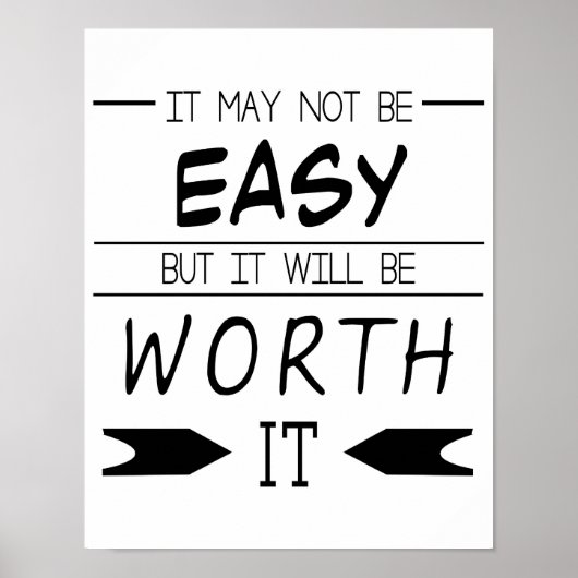 Het is misschien niet gemakkelijk, maar het zal we poster (Voorkant)