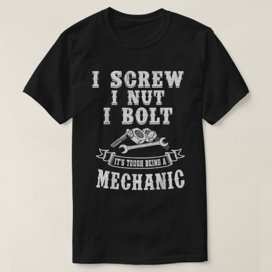 Het is moeilijk om een mechanisch te zijn t-shirt (Design voorkant)