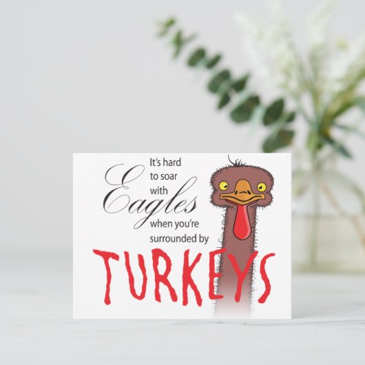 Het is moeilijk om met adelaars te slikken... briefkaart (Staand voorkant)
