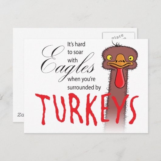 Het is moeilijk om met adelaars te slikken... briefkaart (Voorkant / Achterkant)