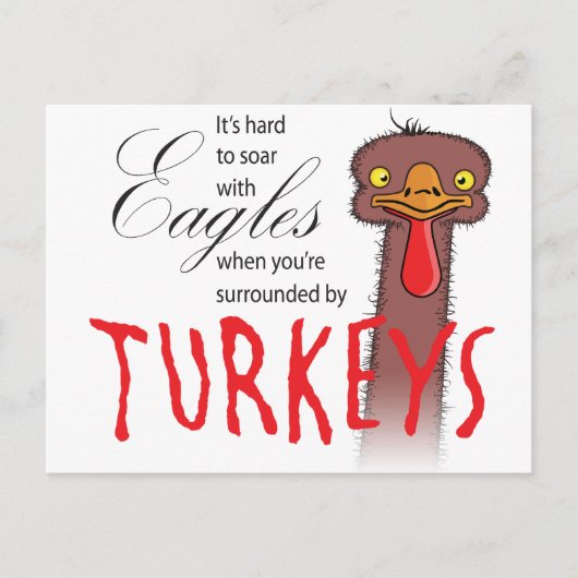 Het is moeilijk om met adelaars te slikken... briefkaart (Voorkant)