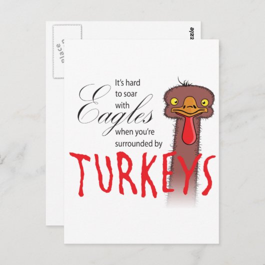 Het is moeilijk om met adelaars te slikken... briefkaart (Voorkant / Achterkant)