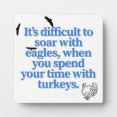 Het is moeilijk om te zweven met Eagles Quote Fotoplaat (Voorkant)
