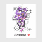 Het is mooi paarse wisteria sticker (Vel)