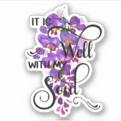 Het is mooi paarse wisteria sticker (Voorkant)