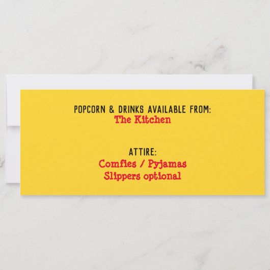 Het is Movie Night Kaart (Achterkant)