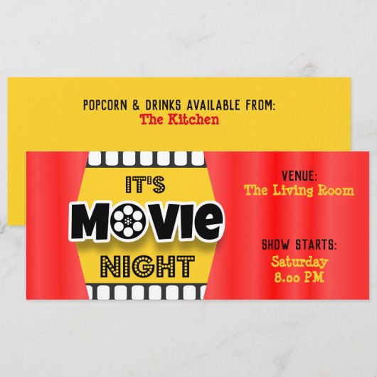 Het is Movie Night Kaart (Voorkant / Achterkant)