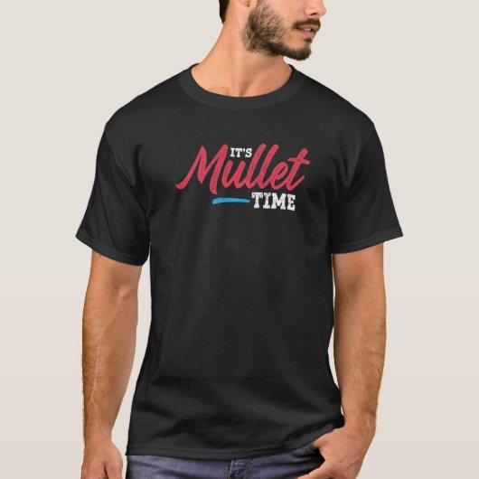 Het is Mullet Time Heart Mullets Rock Short 80s Ha T-shirt (Voorkant)
