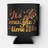 Het is muziektijd, gouden gitaar musical blikjeskoeler (Voorkant)